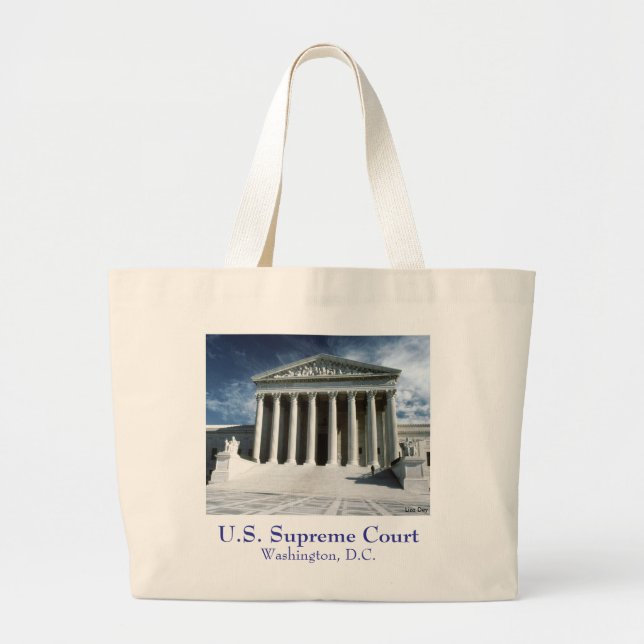 Bolsa Tote Grande Canvas da Suprema Corte dos EUA (Frente)