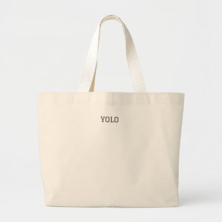 Bolsa Tote Grande canvas "YOLO" Tote Bag - Diversão Diária do Carrya