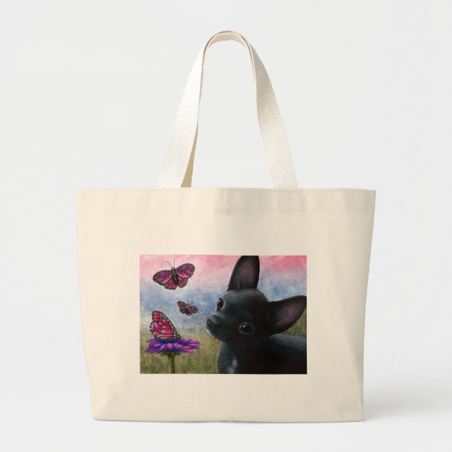 Bolsa Tote Grande Cão 91 Chihuahua (Frente)