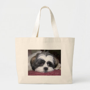 Bolsa Tote Grande Cão bonito de Shih Tzu