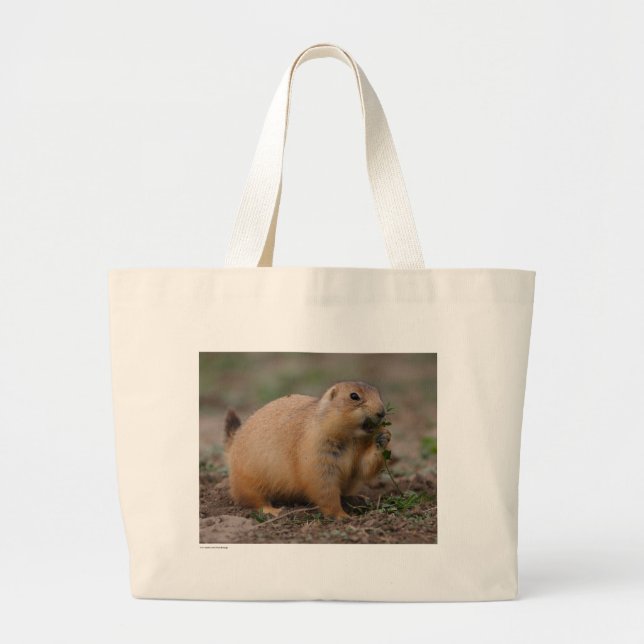 Bolsa Tote Grande Cão de pradaria (Frente)