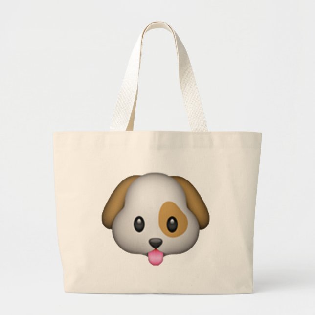 Bolsa Tote Grande Cão - Emoji (Frente)