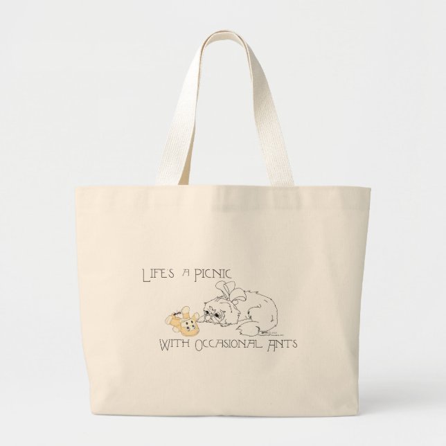 Bolsa Tote Grande Cão Pequinês (Frente)