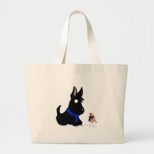 Bolsa Tote Grande Cão & pisco de peito vermelho do Scottie