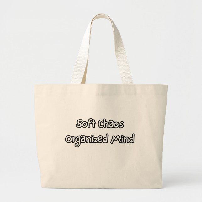 Bolsa Tote Grande caos suave mente organizada (Frente)