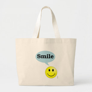 Bolsa Tote Grande Cara do Sorriso-Smiley