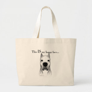 Bolsa Tote Grande Cara feliz de Dogo Argentino