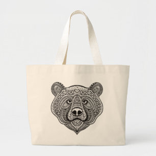 Bolsa Tote Grande Cara inspirada do urso