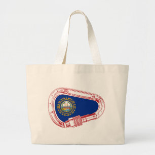 Bolsa Tote Grande Carabineiro de subida da bandeira de New Hampshire