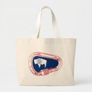 Bolsa Tote Grande Carabineiro de trepagem de bandeira de Wyoming