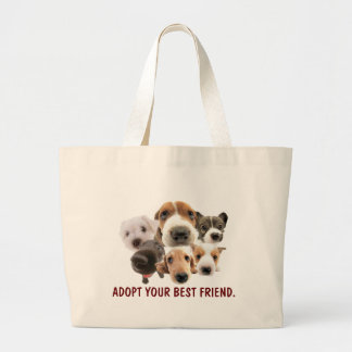 Bolsa Tote Grande Caras do filhote de cachorro