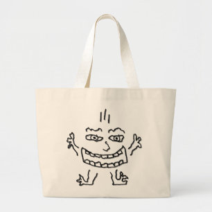Bolsa Tote Grande Caráter selvagem do DoodleNut 0002