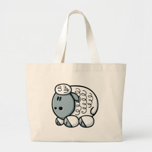 Bolsa Tote Grande Carneiros dos desenhos animados