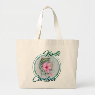 Bolsa Tote Grande Carolina Anole & Hibiscus