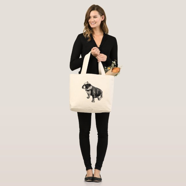 Bolsa Tote Grande Carregando Serenidade (Frente (modelo))
