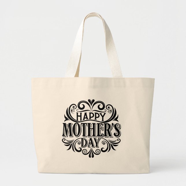 Bolsa Tote Grande Carregar com amor com a mãe (Frente)