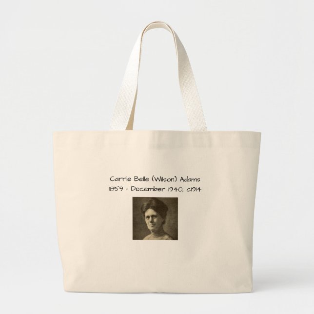 Bolsa Tote Grande Carrie Belle (Wilson) Adams c1914 (Frente)