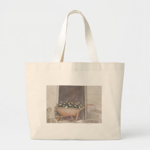 Bolsa Tote Grande Carrinho de mão 1985 de Champagne
