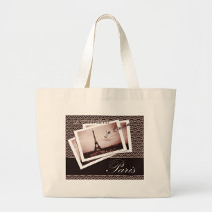 Bolsa Tote Grande Cartão de Paris