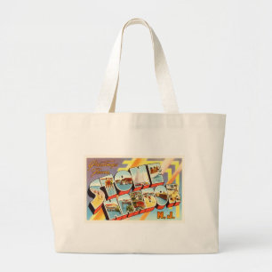 Bolsa Tote Grande Cartão velho de pedra do vintage de New-jersey NJ