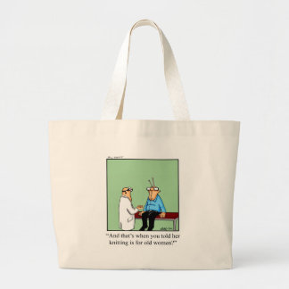 Bolsa Tote Grande Cartoon Bag Engraçado