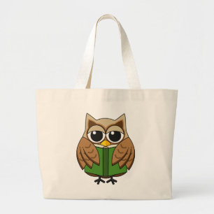 Bolsa Tote Grande Cartoon de Leitura de Carroçaria