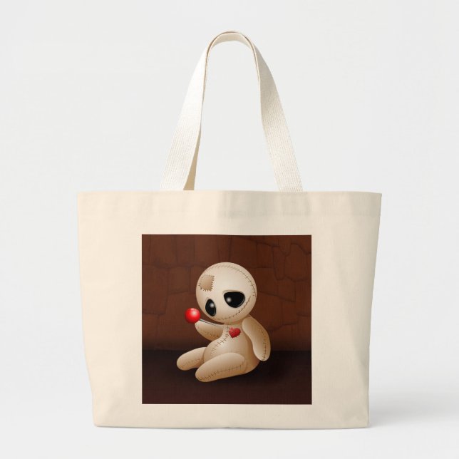 Bolsa Tote Grande Cartoon Doll Voodoo Apaixonado (Frente)