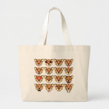 Cartoon feliz Lioness emoticons Bag