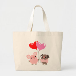 Bolsa Tote Grande Cartoon Pigs (Cartoon Pigs)