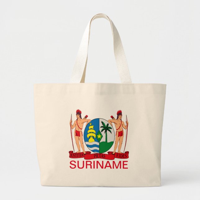 Bolsa Tote Grande Casaco de Armas do Suriname (Frente)