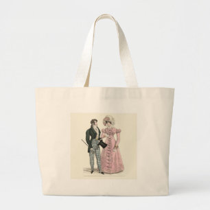 Bolsa Tote Grande Casal Antigo Casamento 1823 Homem Mulher Moda
