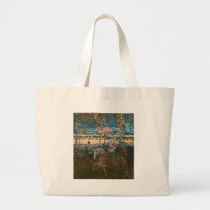 Bolsa Tote Grande Casal de Abstrato de Kandinski