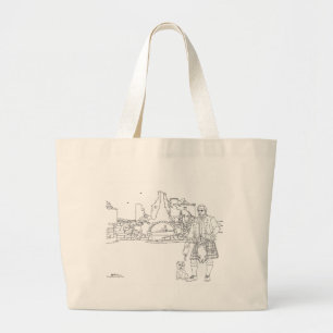 Bolsa Tote Grande Castelo de Donnottar, Scotland Tote Bag