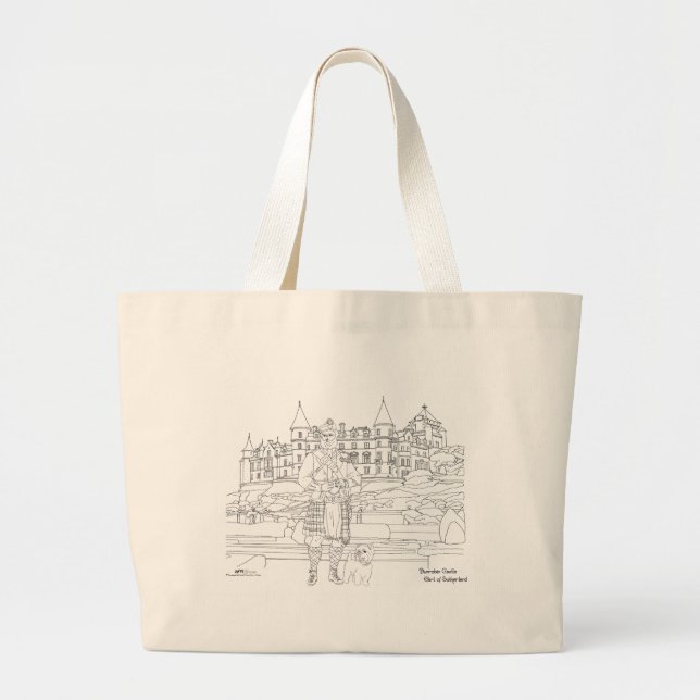 Bolsa Tote Grande Castelo Dunrobin, Scotland Tote Bag (Frente)