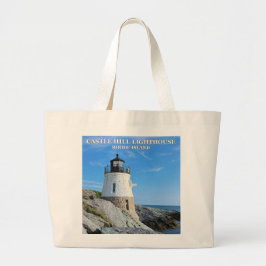 Bolsa Tote Grande Castelo Hill Lighthouse, Rhode Island