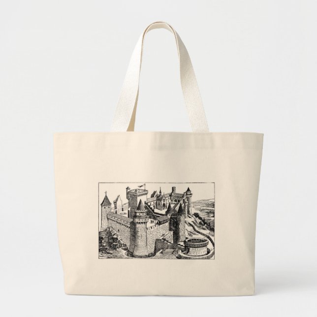Bolsa Tote Grande Castelo Medieval Bag (Frente)