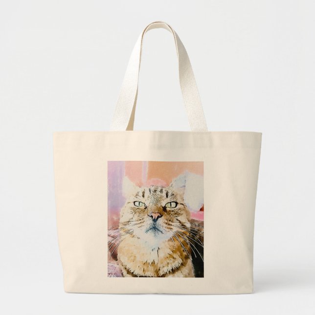 Bolsa Tote Grande Cat Lover (Frente)