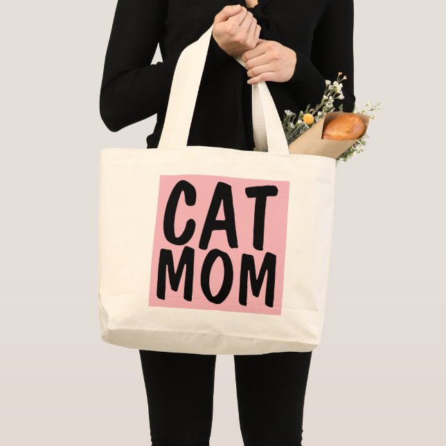 Bolsa Tote Grande CAT MOM Tote, Pink (Frente (produto))