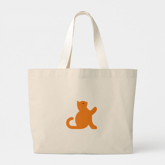 Bolsa Tote Grande Cat Says Hello (Verso)