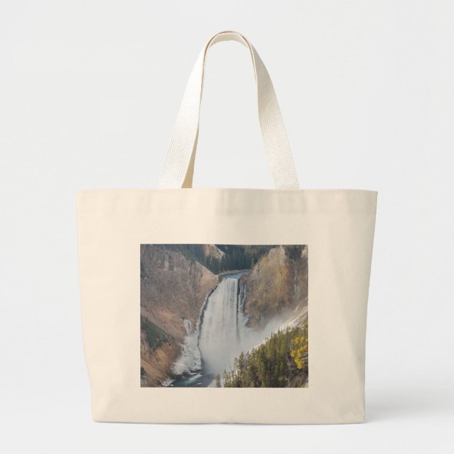 Bolsa Tote Grande Cataratas Inferiores do Yellowstone (Frente)