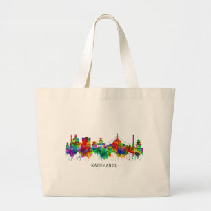 Bolsa Tote Grande Catmandu Nepal Skyline