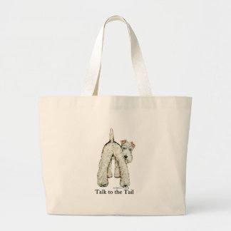 Bolsa Tote Grande Cauda do Fox Terrier do fio