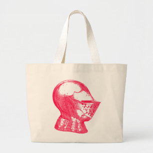Bolsa Tote Grande Cavaleiro rosa Cavaleiro Medieval Cavaleiros de Ca