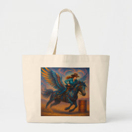 Bolsa Tote Grande Cavalo Alado e Corredor de Barril