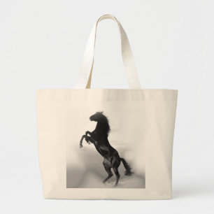 Bolsa Tote Grande Cavalo Branco Negro