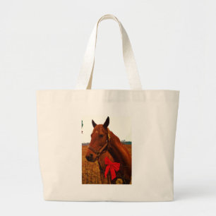 Bolsa Tote Grande Cavalo com Arco Vermelho