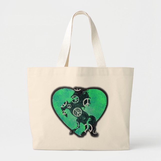 Bolsa Tote Grande Cavalo Selvagem Pacífico! (Frente)