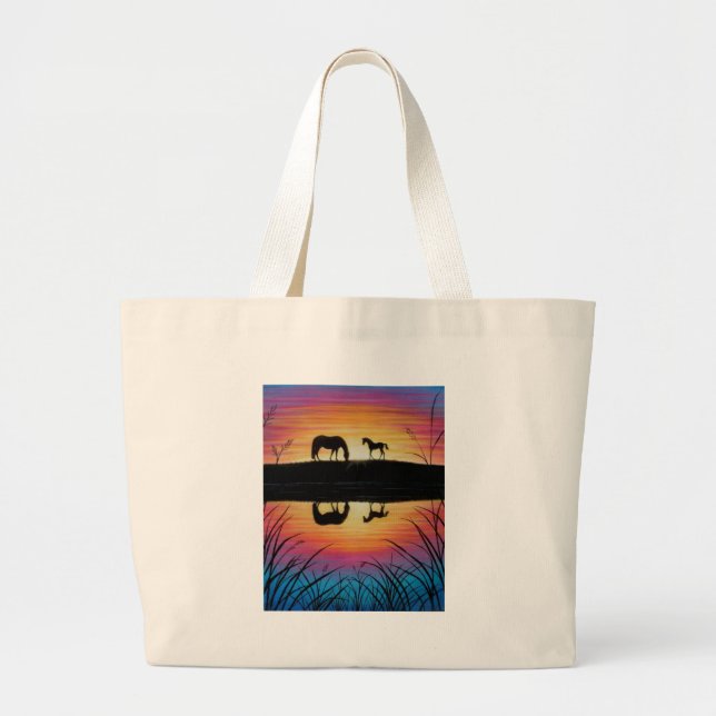 Bolsa Tote Grande cavalos (Frente)