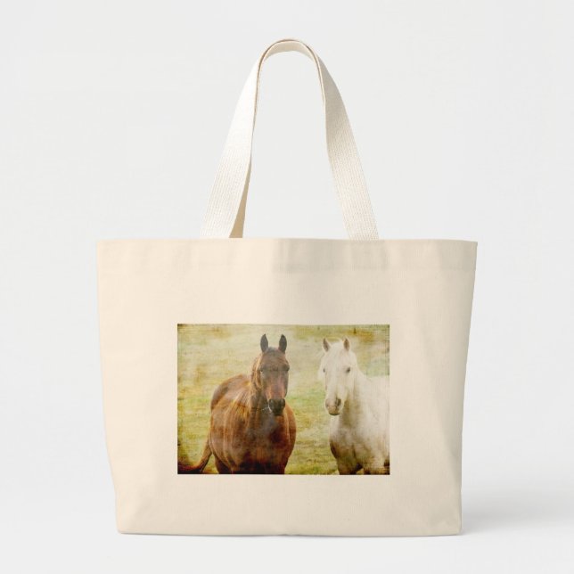 Bolsa Tote Grande Cavalos Amigos (Frente)