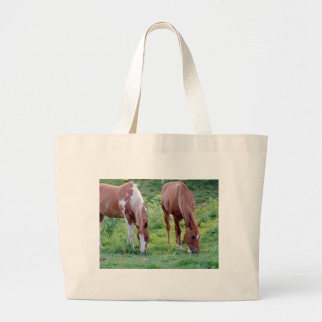 Bolsa Tote Grande Cavalos de Cruzamento (Frente)